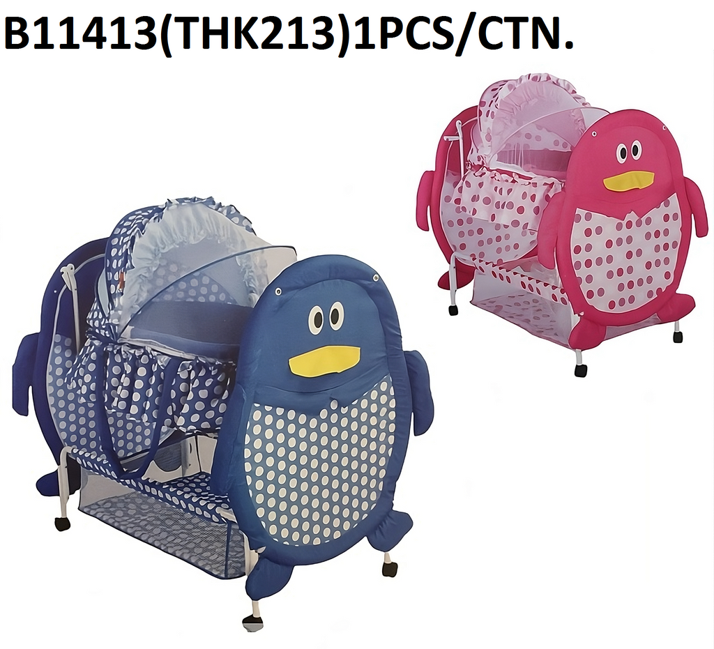 Blue & Pink Penguin Cradle - B11413