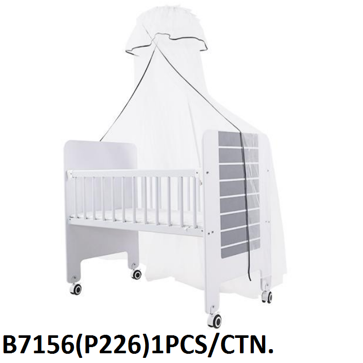 Classic Wooden Bassinet - Grey - B7165